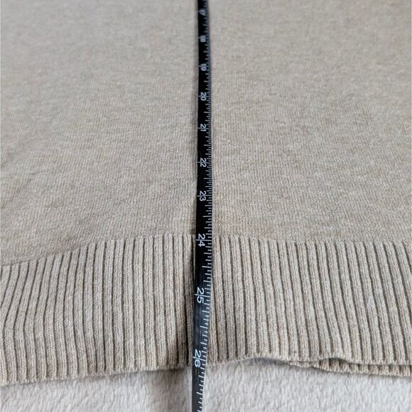 Snowflake Print Cardigan Sweater Women's Large Beige Brown 3 Button Rabbit Hair - Picture 9 of 9